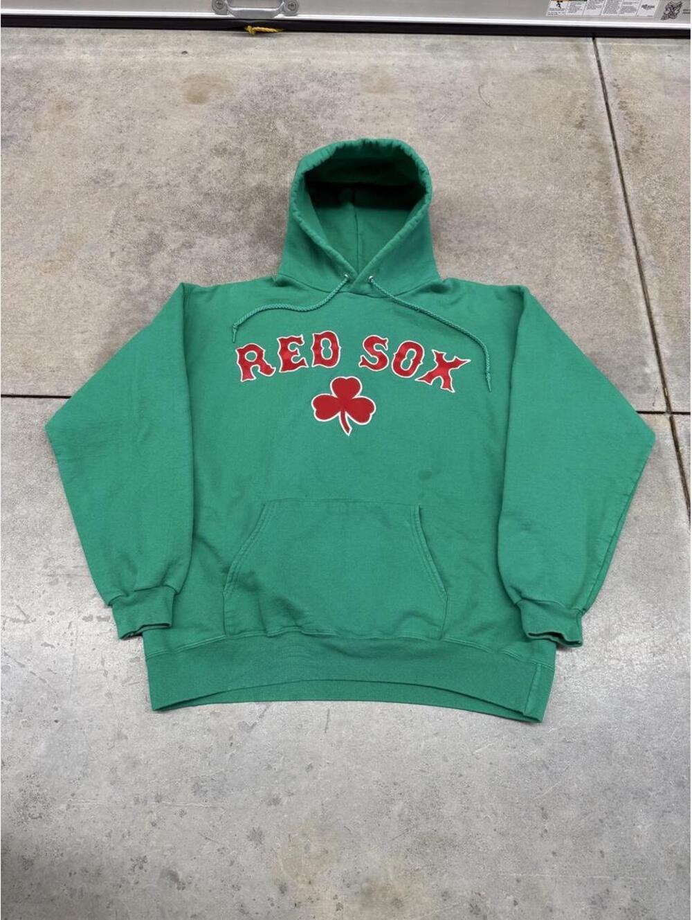 vintage boston red sox green spell out majestic hoodie size medium